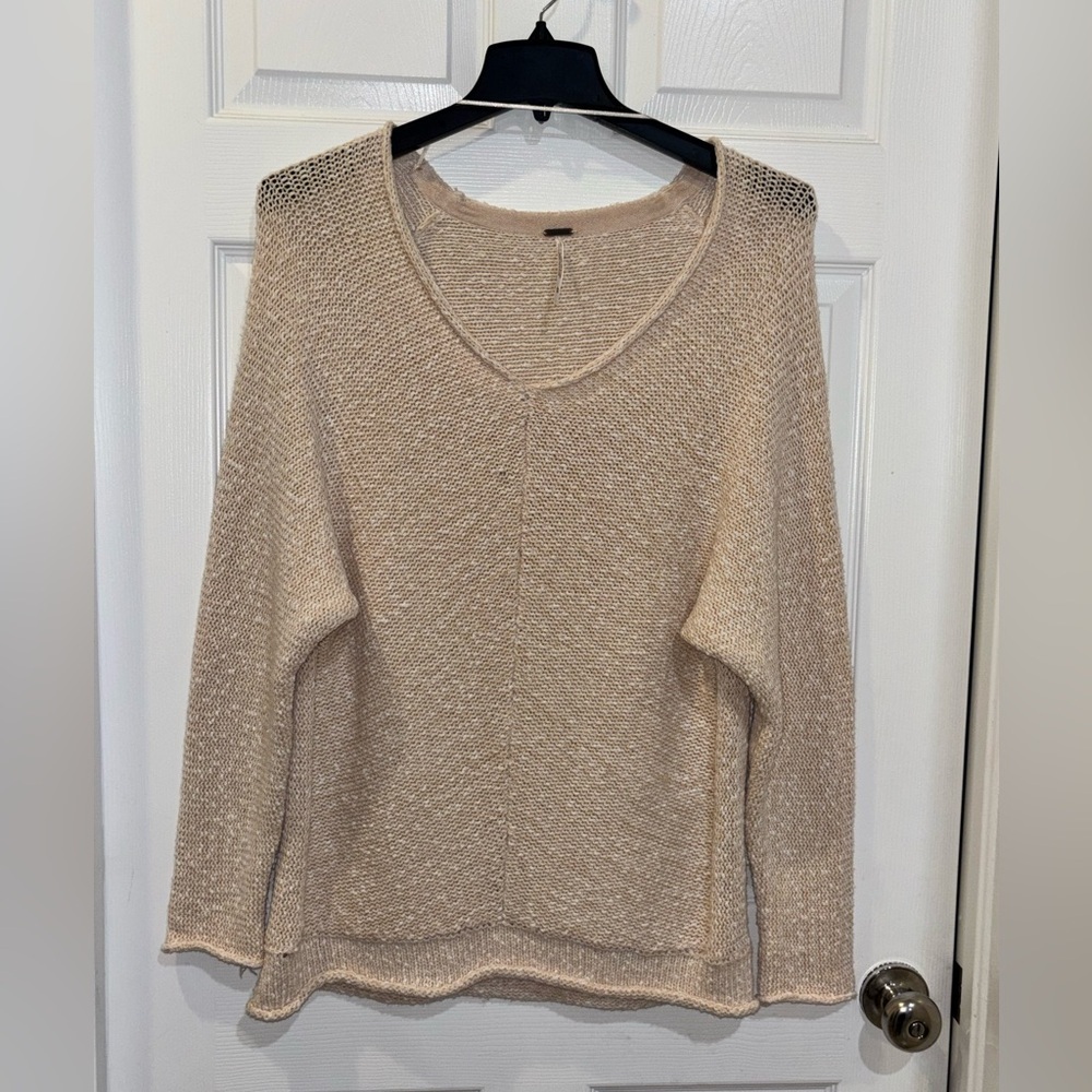 Free People Bright Lights V-Neck Sweater SZ M - Picture 2 of 12